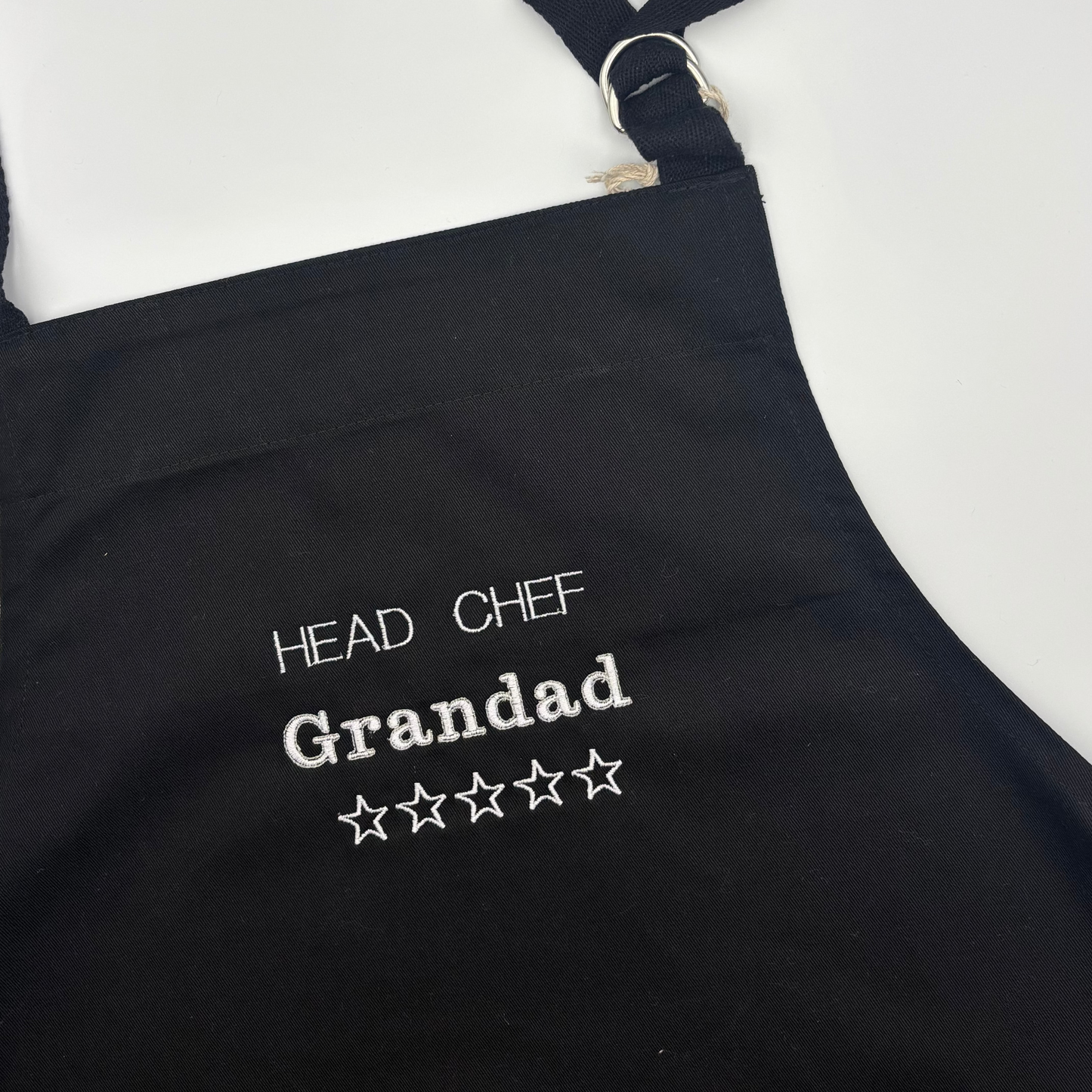 Personalised embroidered apron