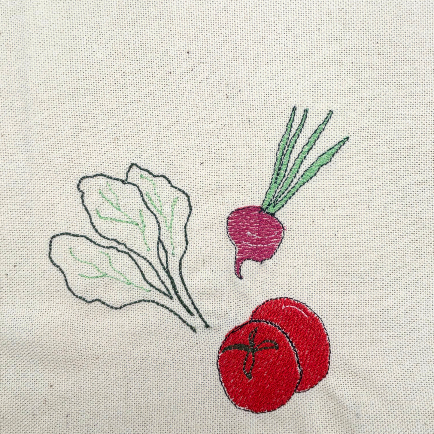 Embroidered tea towel