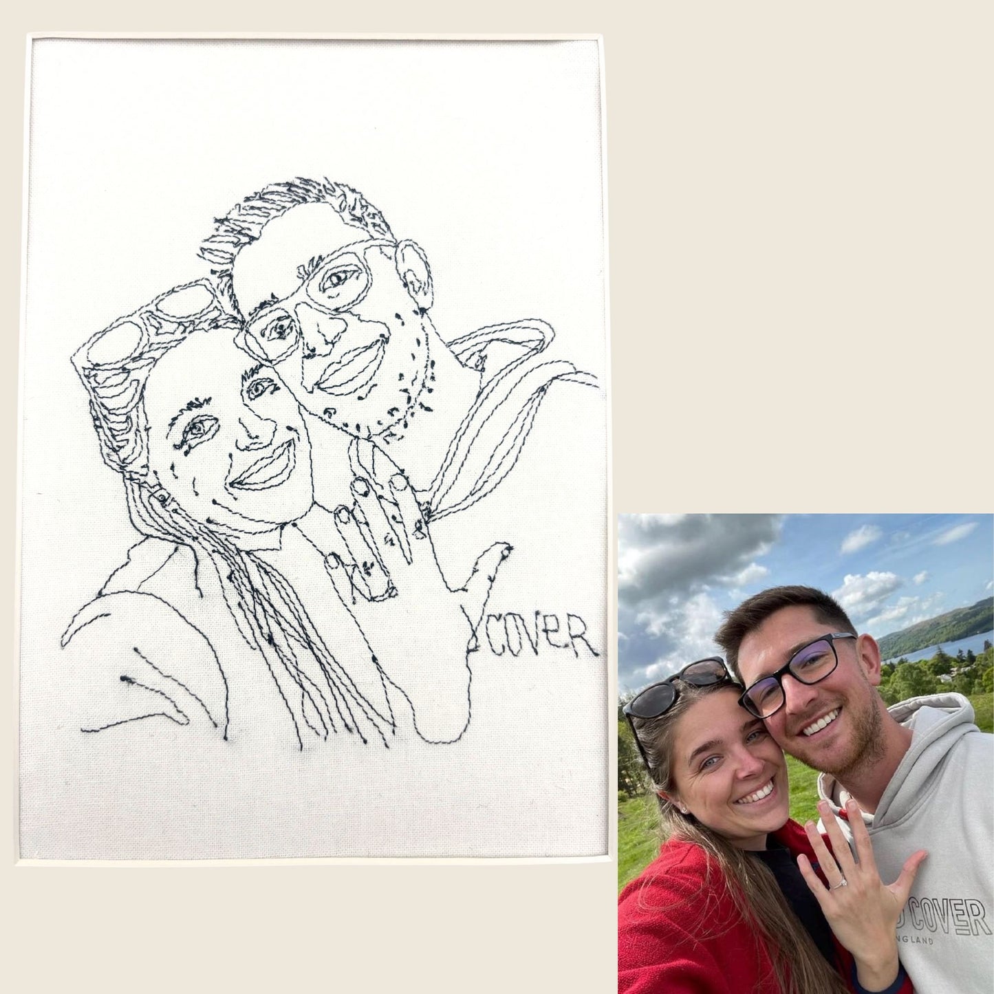 Custom Framed Stitched Photo