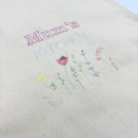 Personalised Floral Apron