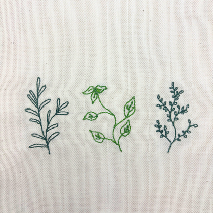 Stitched herbs