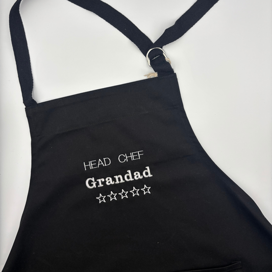 Personalised embroidered apron