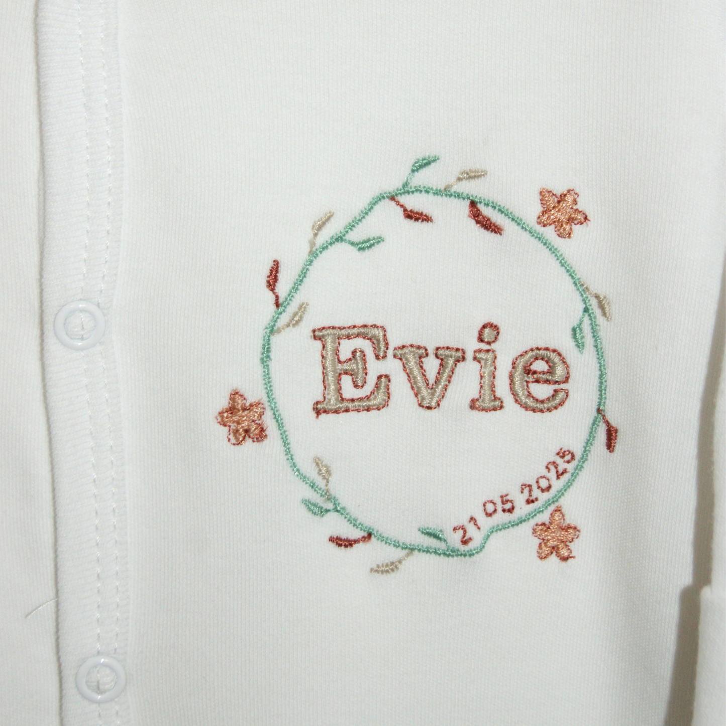 Personalised Embroidered Babygrow