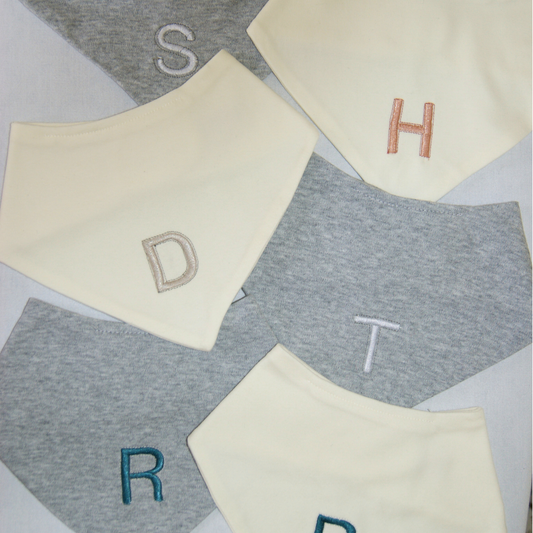 Embroidered Initial Bib